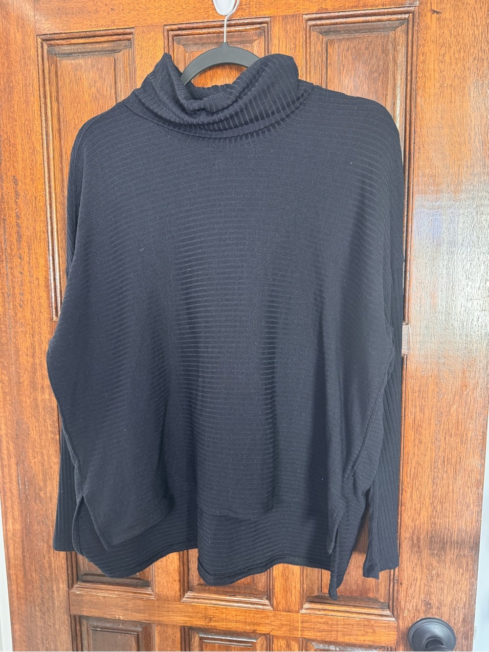 FP Movement by Free People Black Ribbed Turtleneck Sweater